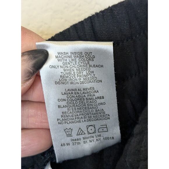 Demon Slayer Mezuko Japanese Anime Black Soot Sweat Pants Womens Size Small - Picture 7 of 8